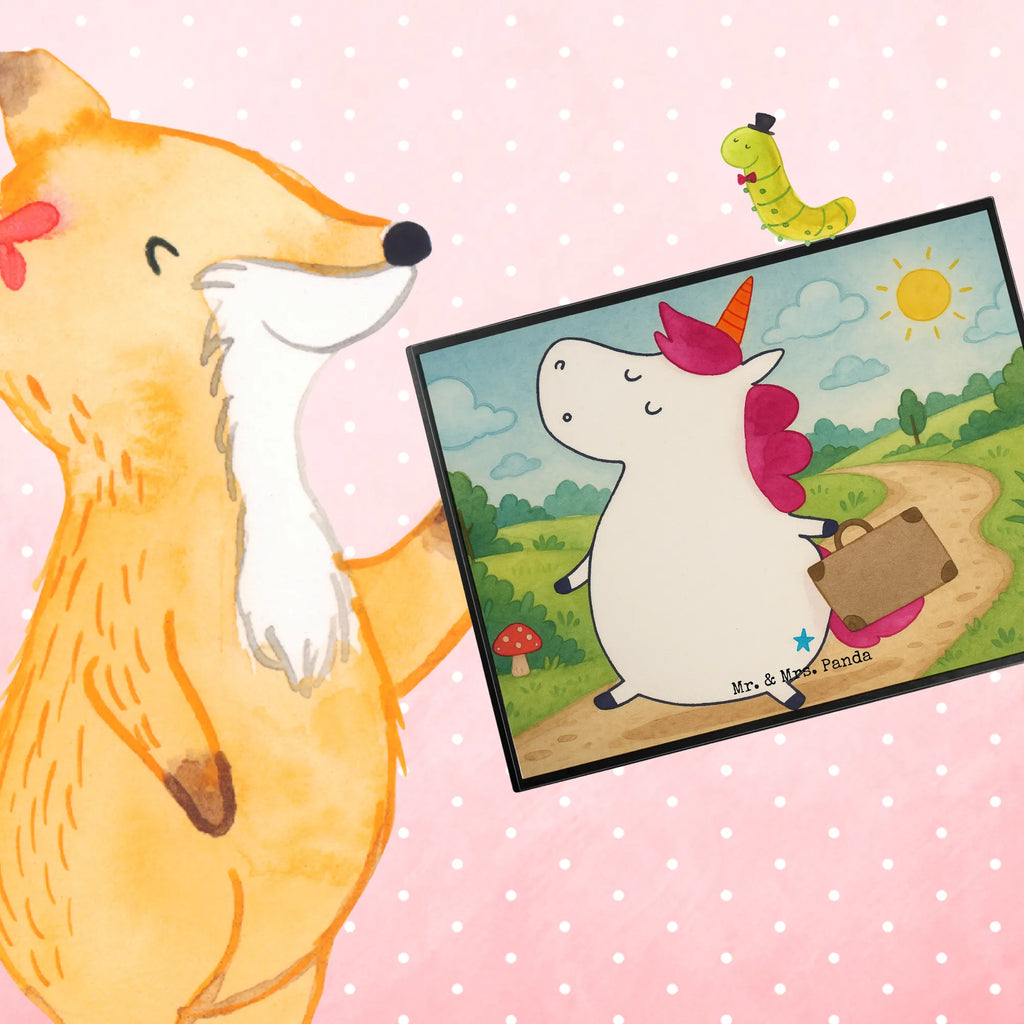 Schreibtischunterlage Einhorn Koffer Design Schreibunterlage, Schreibtischauflage, Bürobedarf, Büroartikel, Schreibwaren, Schreibtisch Unterlagen, Schreibtischunterlage Groß, Einhorn, Einhörner, Einhorn Deko, Unicorn, unicorn, Koffer, Verreisen, Reise, Gepäck, Abenteuer, Erwachsen, Kind, albern, Spaß, lustig, witzig