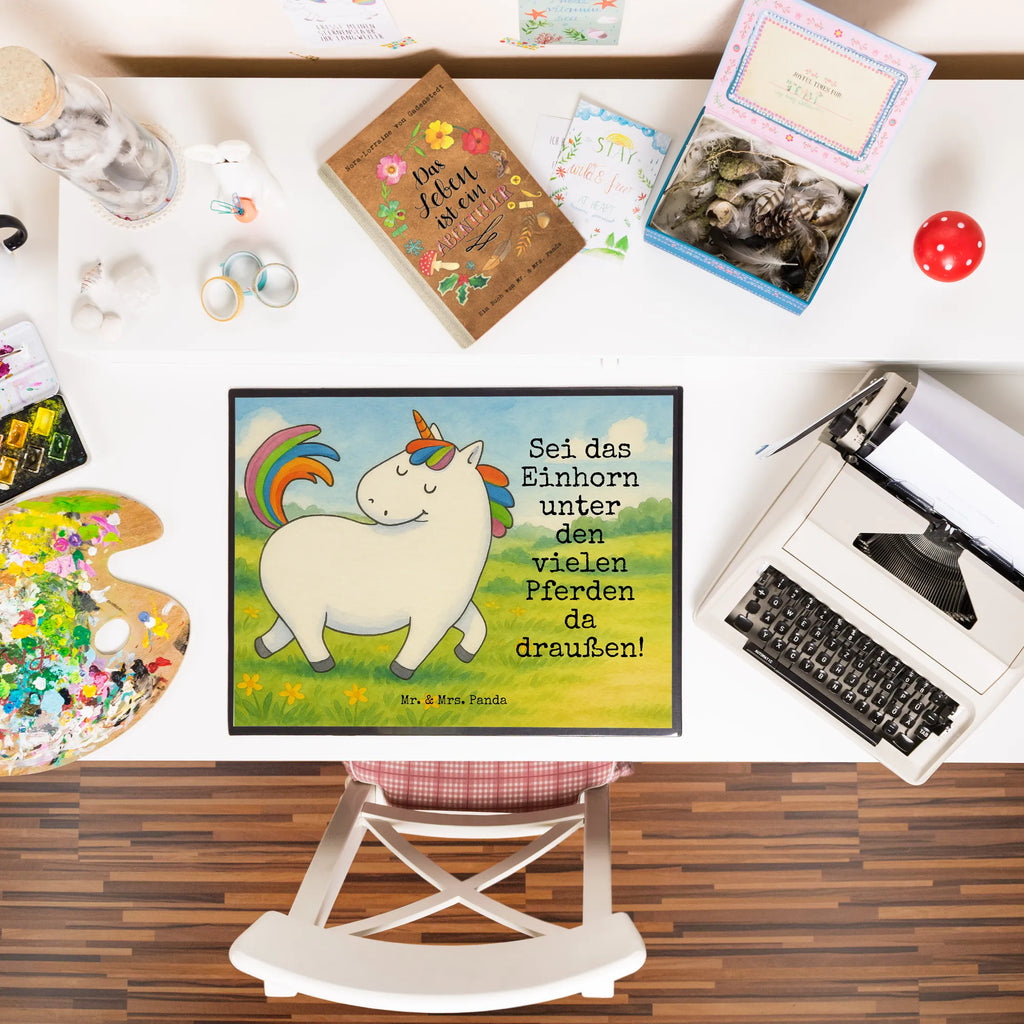 Schreibtischunterlage Einhorn Stolzieren Design Schreibunterlage, Schreibtischauflage, Bürobedarf, Büroartikel, Schreibwaren, Schreibtisch Unterlagen, Schreibtischunterlage Groß, Einhorn, Einhörner, Einhorn Deko, Unicorn, stolz, anders, bunt, Pferd, Reiter, Reiten, Freundin, Geschenk
