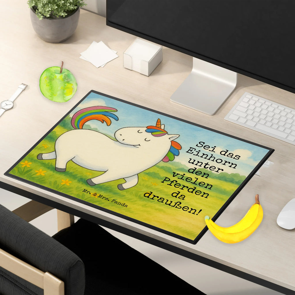 Schreibtischunterlage Einhorn Stolzieren Design Schreibunterlage, Schreibtischauflage, Bürobedarf, Büroartikel, Schreibwaren, Schreibtisch Unterlagen, Schreibtischunterlage Groß, Einhorn, Einhörner, Einhorn Deko, Unicorn, stolz, anders, bunt, Pferd, Reiter, Reiten, Freundin, Geschenk