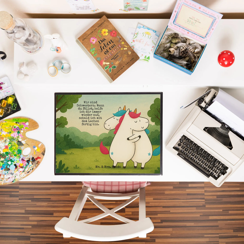 Schreibtischunterlage Einhörner Umarmen Design Schreibunterlage, Schreibtischauflage, Bürobedarf, Büroartikel, Schreibwaren, Schreibtisch Unterlagen, Schreibtischunterlage Groß, Einhorn, Einhörner, Einhorn Deko, Unicorn, Freundinnen, Freundin, BFF, Schwester, Schwestern, Familie, Geschwister, Sister, Liebe
