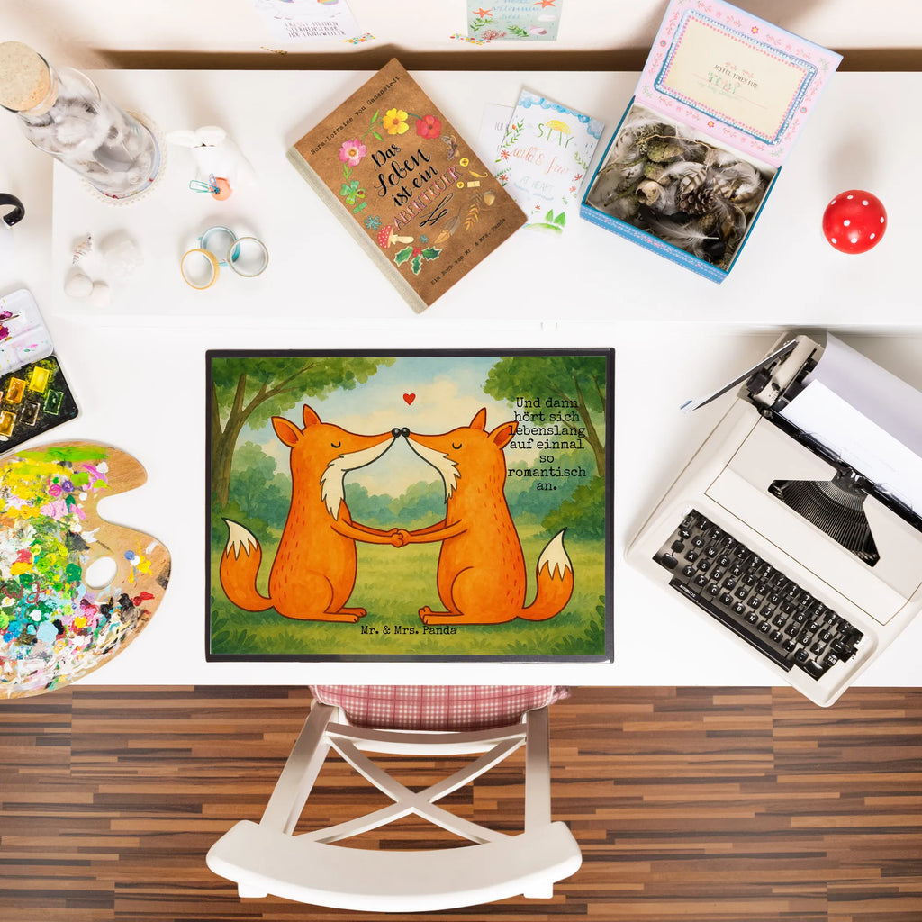 Schreibtischunterlage Füchse Liebe Design Schreibunterlage, Schreibtischauflage, Bürobedarf, Büroartikel, Schreibwaren, Schreibtisch Unterlagen, Schreibtischunterlage Groß, Fuchs, Füchse, Fox, Liebe, Liebespaar, Paar, Partner, Freundin, Freund, Ehe, Verlobte, Ehemann, Ehefrau, Liebesbeweis