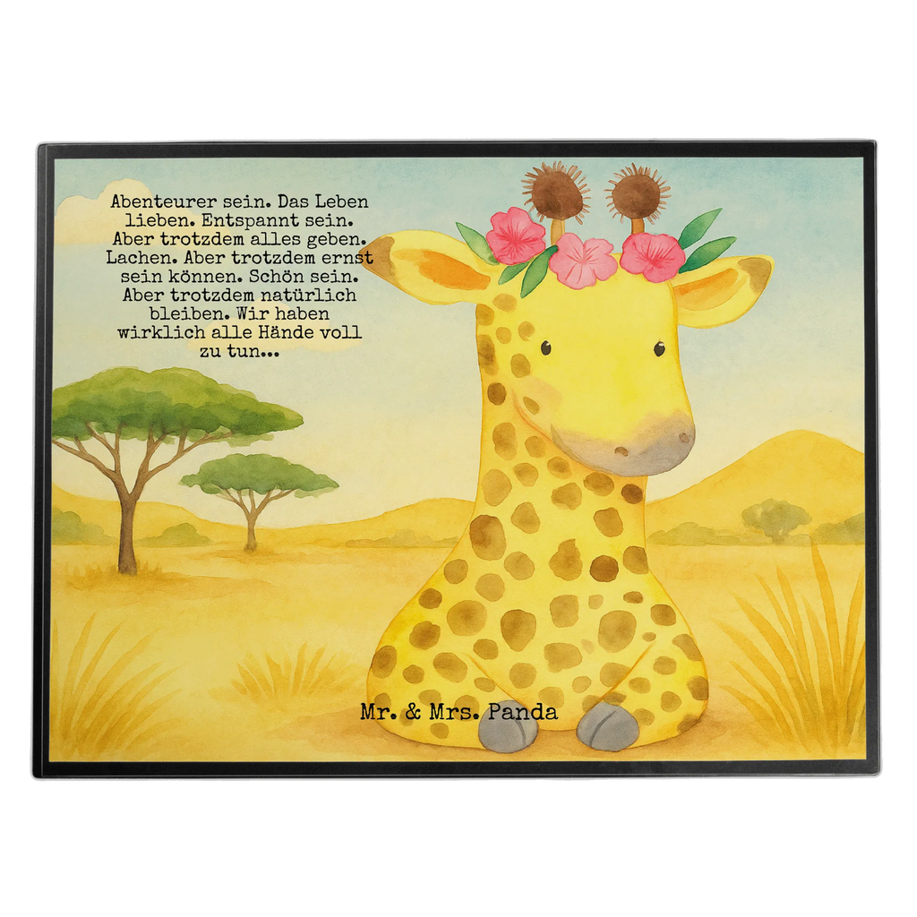 Schreibtischunterlage Giraffe Blumenkranz Design Schreibunterlage, Schreibtischauflage, Bürobedarf, Büroartikel, Schreibwaren, Schreibtisch Unterlagen, Schreibtischunterlage Groß, Afrika, Wildtiere, Giraffe, Blumenkranz, Abenteurer, Selbstliebe, Freundin