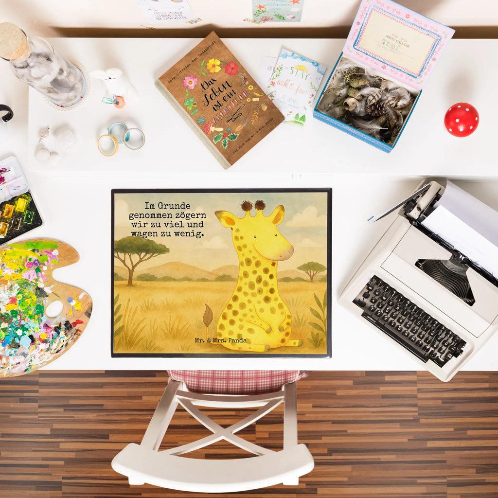 Desk pad giraffe Satisfied Design Schreibunterlage, Schreibtischauflage, Bürobedarf, Büroartikel, Schreibwaren, Schreibtisch Unterlagen, Schreibtischunterlage Groß, Afrika, Wildtiere, Giraffe, Zufrieden, Glück, Abenteuer