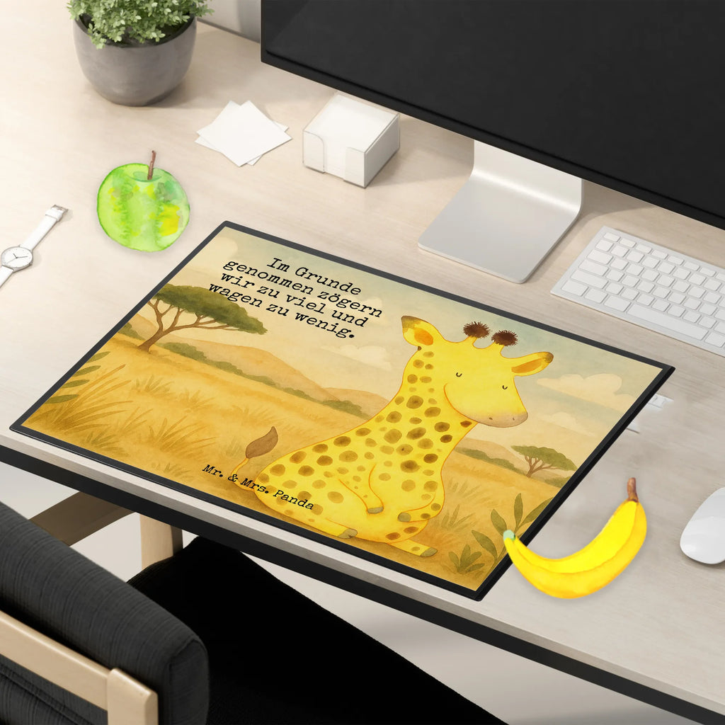 Desk pad giraffe Satisfied Design Schreibunterlage, Schreibtischauflage, Bürobedarf, Büroartikel, Schreibwaren, Schreibtisch Unterlagen, Schreibtischunterlage Groß, Afrika, Wildtiere, Giraffe, Zufrieden, Glück, Abenteuer