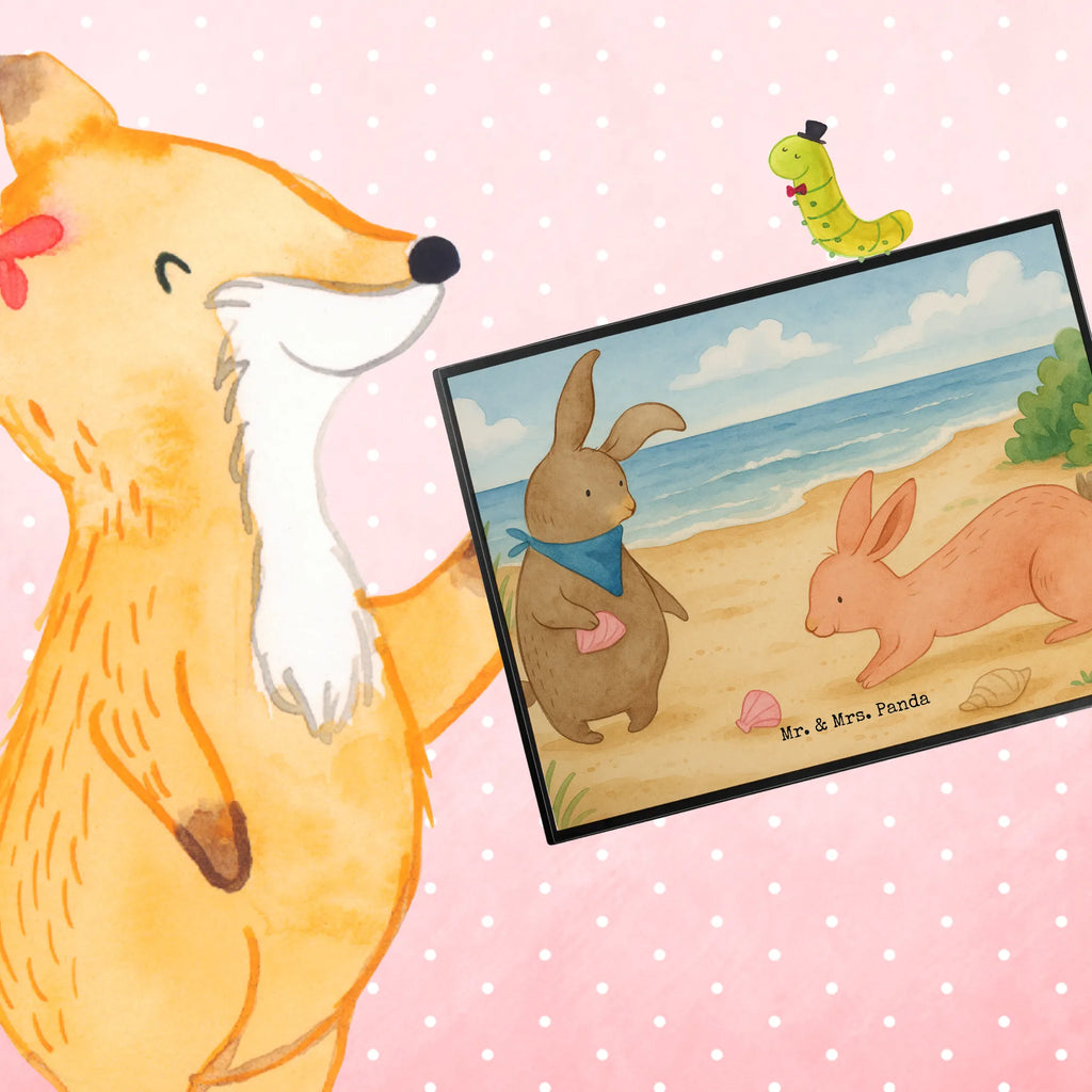 Desk pad Bunnies with seashell Design Schreibunterlage, Schreibtischauflage, Bürobedarf, Büroartikel, Schreibwaren, Schreibtisch Unterlagen, Schreibtischunterlage Groß, Familie, Vatertag, Muttertag, Bruder, Schwester, Mama, Papa, Oma, Opa, Hasen, beste Freundin, Freundin, Freundinnen, best friends, BFF, Muscheln sammeln, Muscheln, Meer