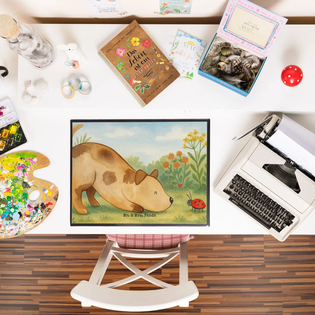 Podkładka na biurko pies biedronka Design Schreibunterlage, Schreibtischauflage, Bürobedarf, Büroartikel, Schreibwaren, Schreibtisch Unterlagen, Schreibtischunterlage Groß, Hund, Hundemotiv, Haustier, Hunderasse, Tierliebhaber, Hundebesitzer, Sprüche, Hunde, Hundespruch, Marienkäfer, Mischling, Mischlinghund