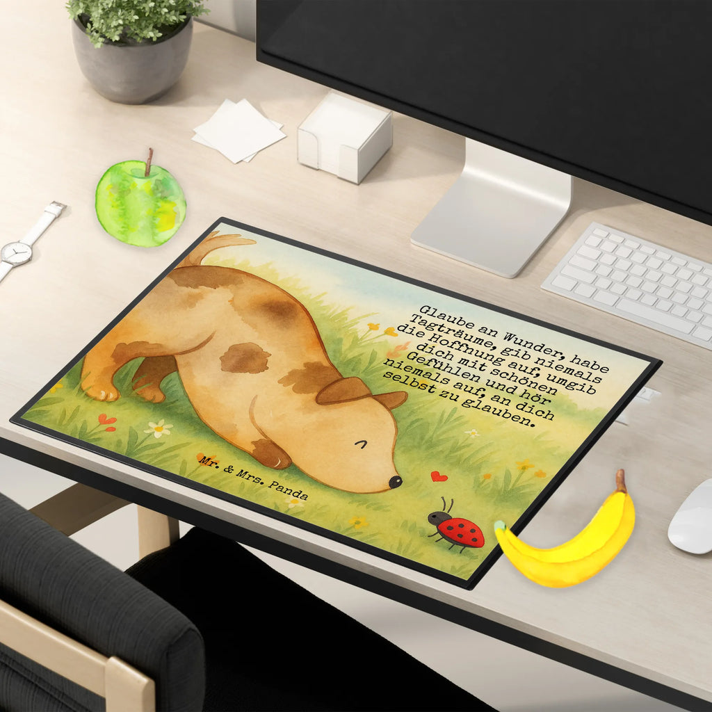 Podkładka na biurko pies biedronka Design Schreibunterlage, Schreibtischauflage, Bürobedarf, Büroartikel, Schreibwaren, Schreibtisch Unterlagen, Schreibtischunterlage Groß, Hund, Hundemotiv, Haustier, Hunderasse, Tierliebhaber, Hundebesitzer, Sprüche, Hunde, Hundespruch, Marienkäfer, Mischling, Mischlinghund