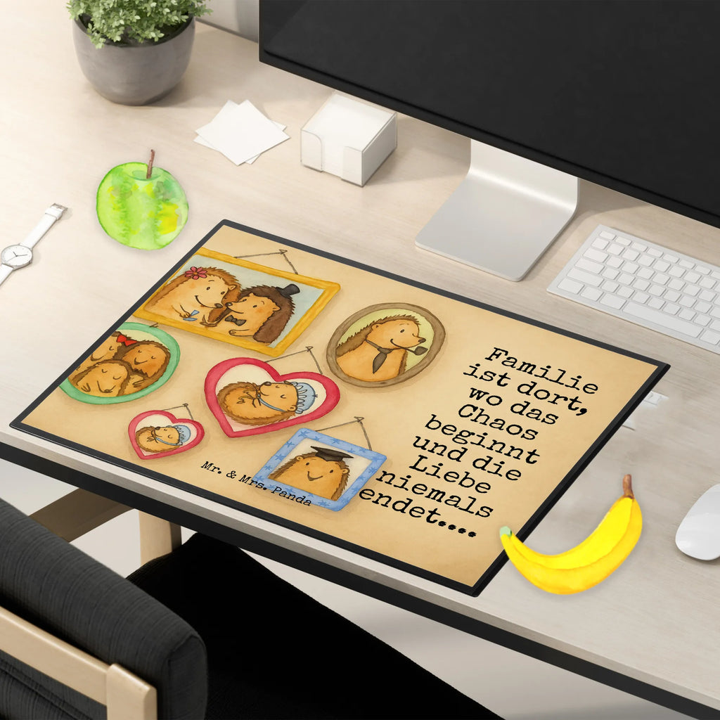 Podkładka na biurko Rodzina jeży Design Schreibtischauflage, Schreibtischunterlage Groß, Bürobedarf, Schreibunterlage, Schreibwaren, Büroartikel, Schreibtisch Unterlagen, Familie, Vatertag, Muttertag, Bruder, Schwester, Mama, Papa, Oma, Opa, Igel, Bilder, Glück, Liebe, Zusammenhalt