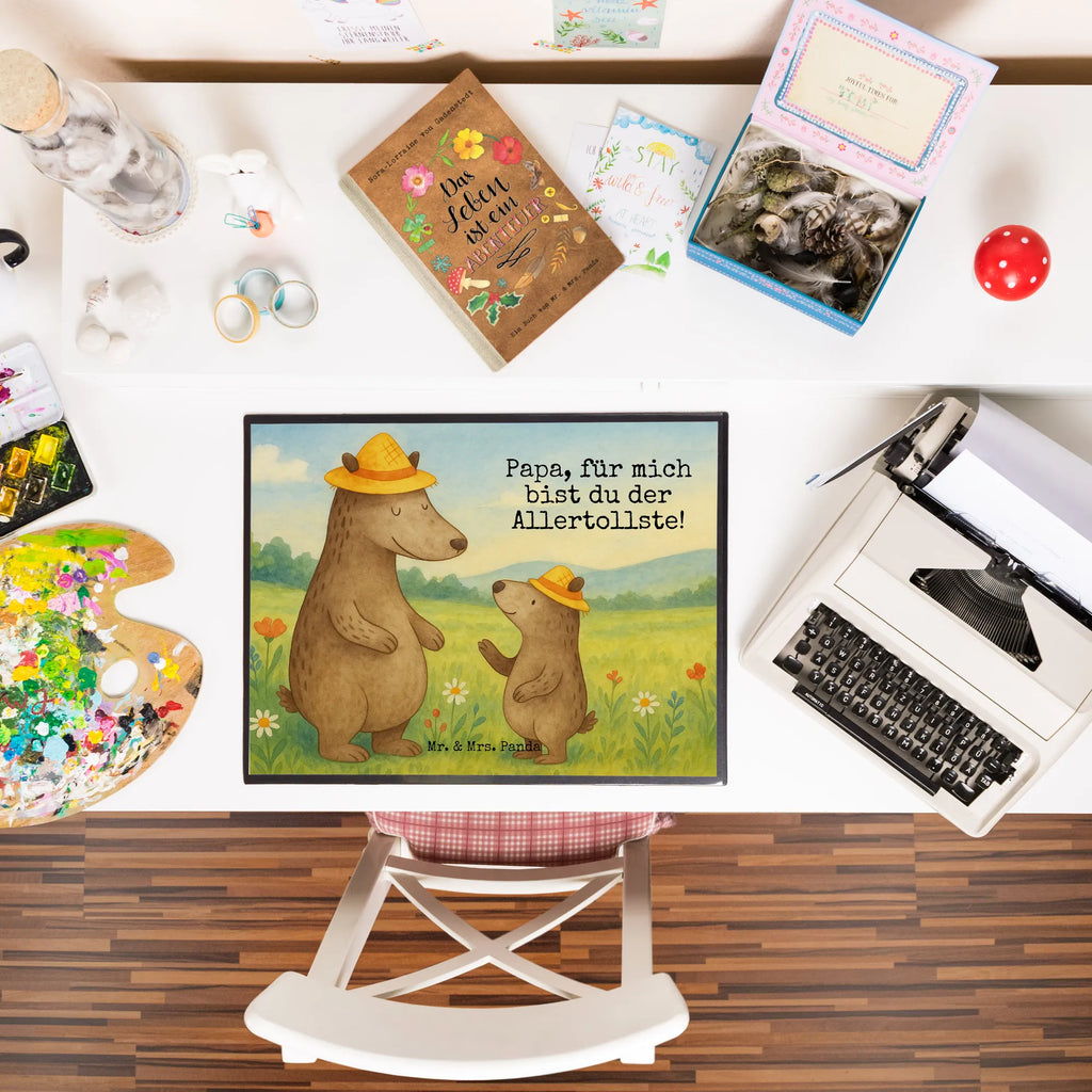 Desk pad Bears with hats Design Schreibunterlage, Schreibtischauflage, Bürobedarf, Büroartikel, Schreibwaren, Schreibtisch Unterlagen, Schreibtischunterlage Groß, Familie, Vatertag, Muttertag, Bruder, Schwester, Mama, Papa, Oma, Opa, Bär, Bären, Vater, Papi, Paps, Dad, Daddy, Lieblingsmensch, Sohn, Söhne, Kind, Kinder, Vater-Sohn, Family, Vorbild