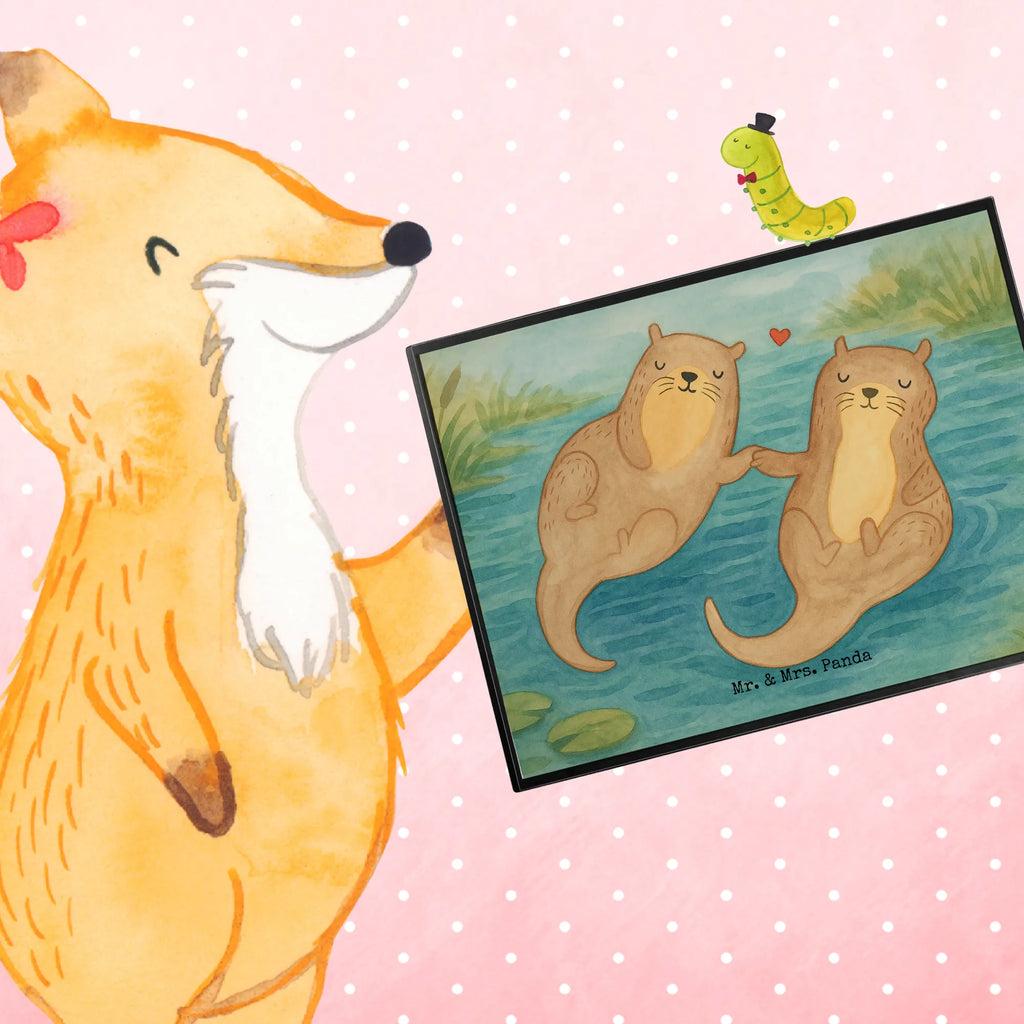 Desk pad otter holding hands Design Schreibtischauflage, Schreibtischunterlage Groß, Schreibunterlage, Schreibtisch Unterlagen, Schreibwaren, Bürobedarf, Büroartikel, Otter, Fischotter, Seeotter, Otter Seeotter See Otter