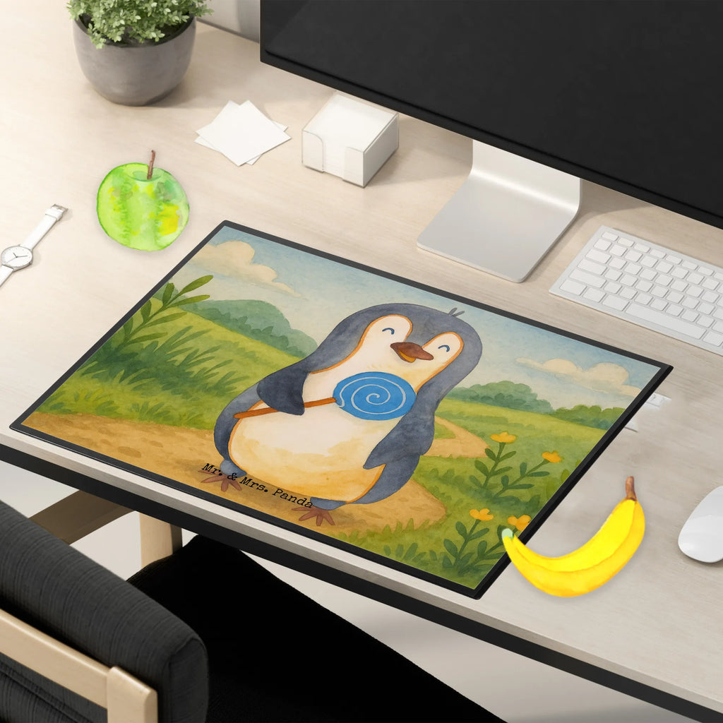 Schreibtischunterlage Pinguin Lolli Design Schreibunterlage, Schreibtischauflage, Bürobedarf, Büroartikel, Schreibwaren, Schreibtisch Unterlagen, Schreibtischunterlage Groß, Pinguin, Pinguine, Lolli, Süßigkeiten, Blödsinn, Spruch, Rebell, Gauner, Ganove, Rabauke