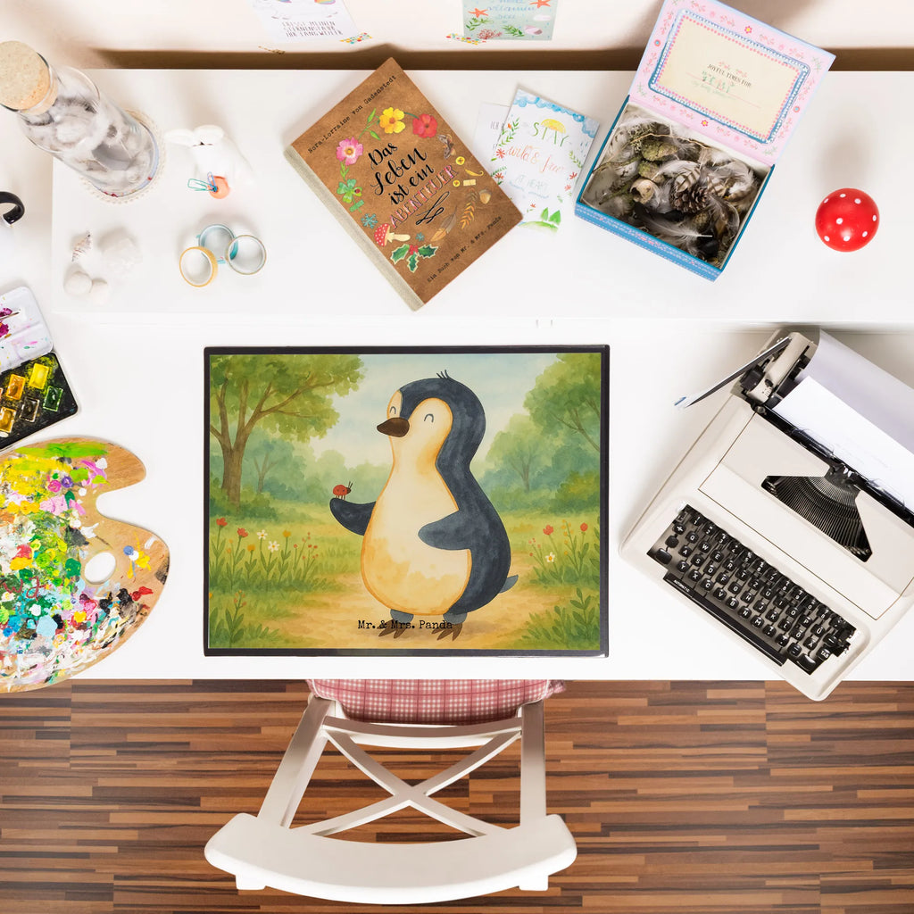 Schreibtischunterlage Pinguin Marienkäfer Design Bürobedarf, Büroartikel, Schreibtisch Unterlagen, Schreibtischunterlage Groß, Schreibwaren, Schreibunterlage, Schreibtischauflage, Pinguin, Wunder, Liebe, Lebensfreude, Freude, Glück, Pinguine, Marienkäfer