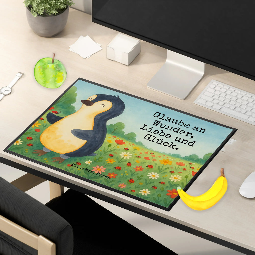 Schreibtischunterlage Pinguin Marienkäfer Design Bürobedarf, Büroartikel, Schreibtisch Unterlagen, Schreibtischunterlage Groß, Schreibwaren, Schreibunterlage, Schreibtischauflage, Pinguin, Wunder, Liebe, Lebensfreude, Freude, Glück, Pinguine, Marienkäfer