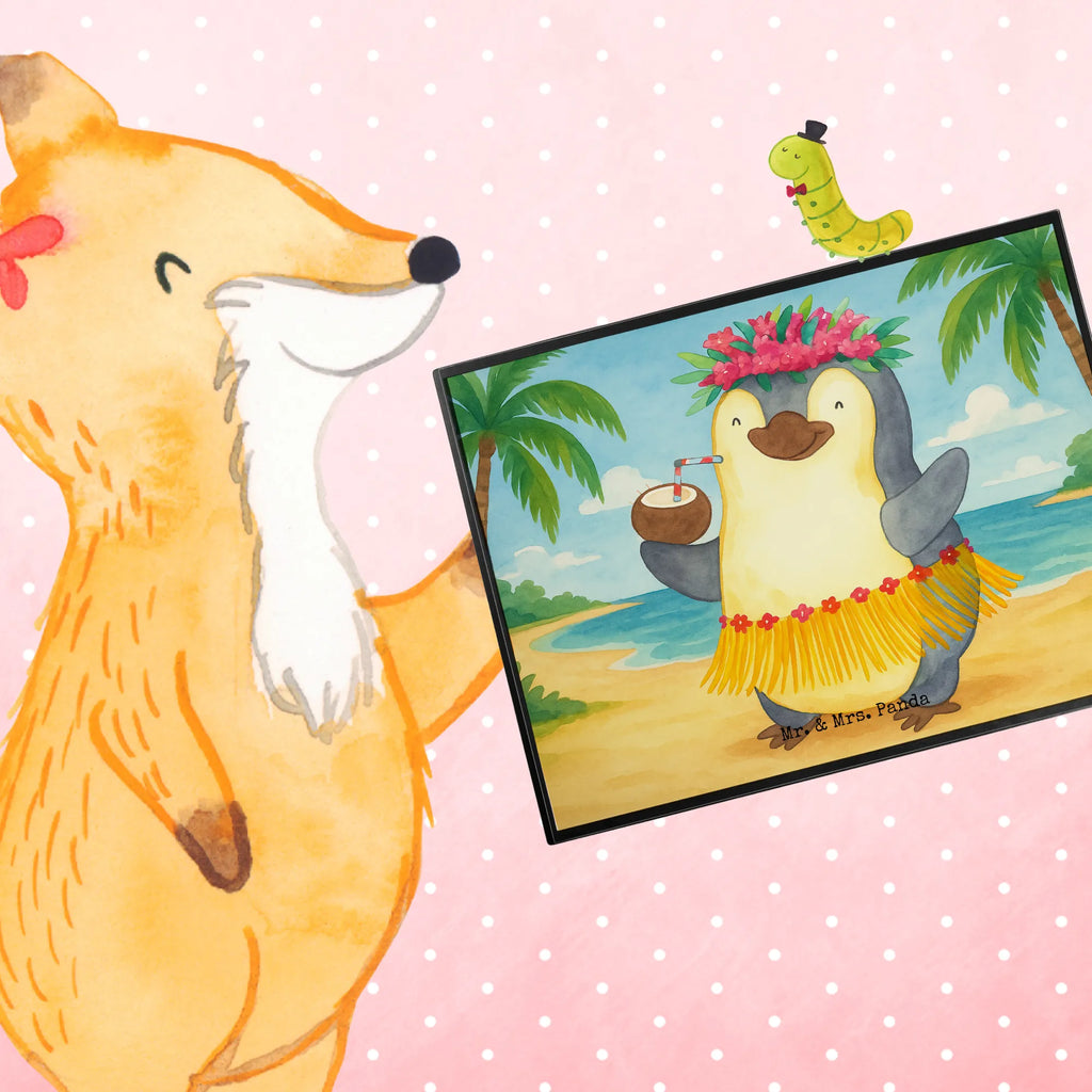 Podkładka na biurko Pingwin z Kokosem Design Schreibtisch Unterlagen, Schreibunterlage, Schreibtischunterlage Groß, Büroartikel, Schreibtischauflage, Schreibwaren, Bürobedarf, Pinguin, Pinguine, Urlaub, Aloha, Kokosnuss, Hawaii