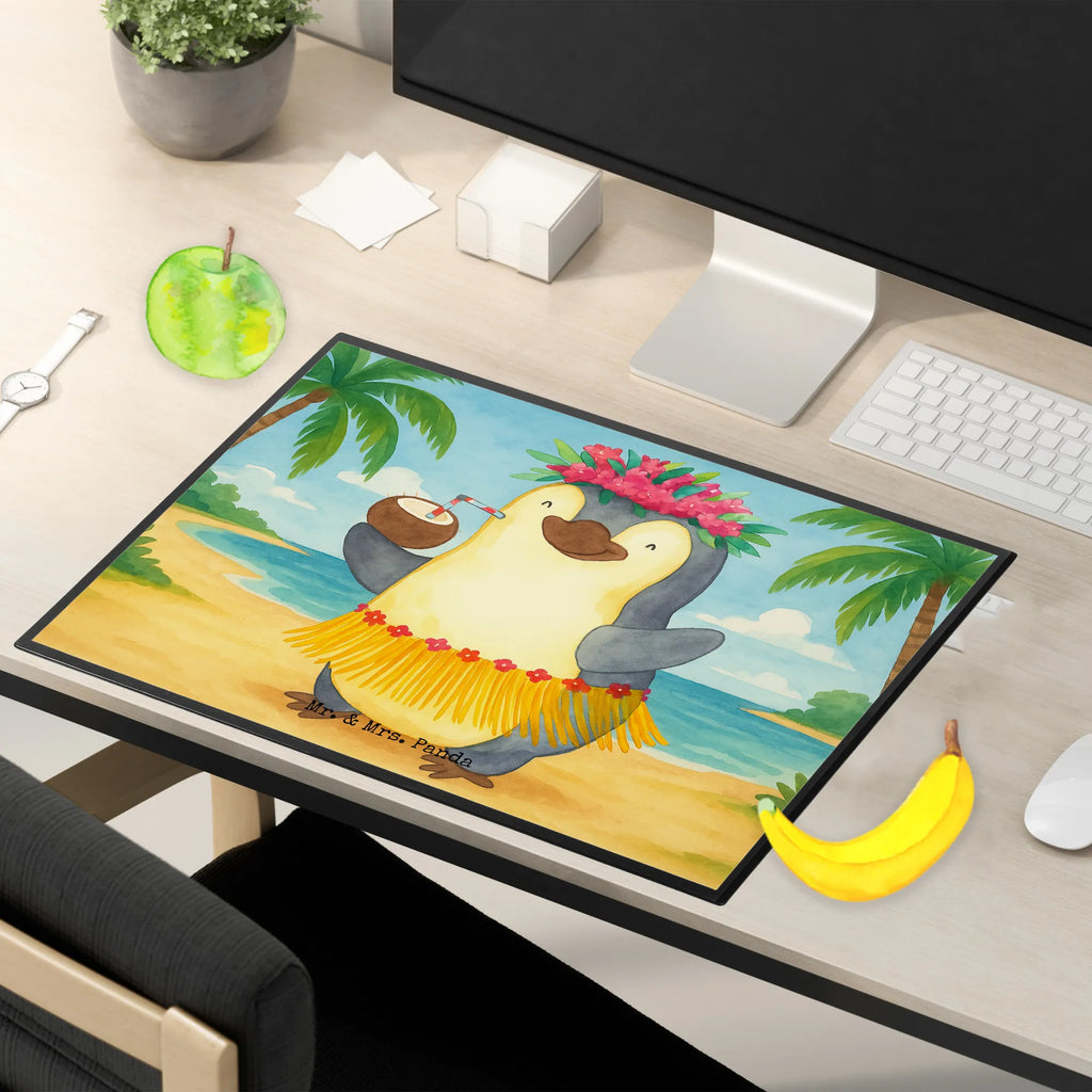 Podkładka na biurko Pingwin z Kokosem Design Schreibtisch Unterlagen, Schreibunterlage, Schreibtischunterlage Groß, Büroartikel, Schreibtischauflage, Schreibwaren, Bürobedarf, Pinguin, Pinguine, Urlaub, Aloha, Kokosnuss, Hawaii