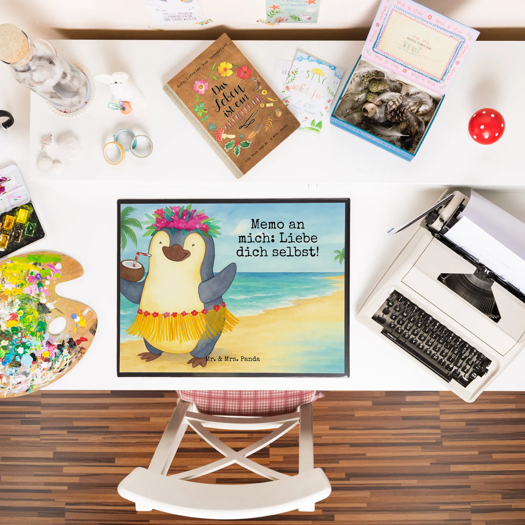 Podkładka na biurko Pingwin z Kokosem Design Schreibtisch Unterlagen, Schreibunterlage, Schreibtischunterlage Groß, Büroartikel, Schreibtischauflage, Schreibwaren, Bürobedarf, Pinguin, Pinguine, Urlaub, Aloha, Kokosnuss, Hawaii