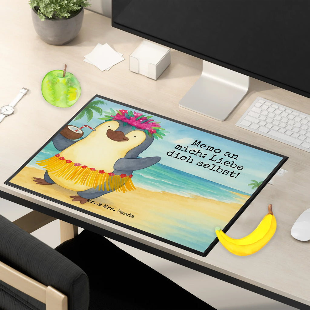 Podkładka na biurko Pingwin z Kokosem Design Schreibtisch Unterlagen, Schreibunterlage, Schreibtischunterlage Groß, Büroartikel, Schreibtischauflage, Schreibwaren, Bürobedarf, Pinguin, Pinguine, Urlaub, Aloha, Kokosnuss, Hawaii