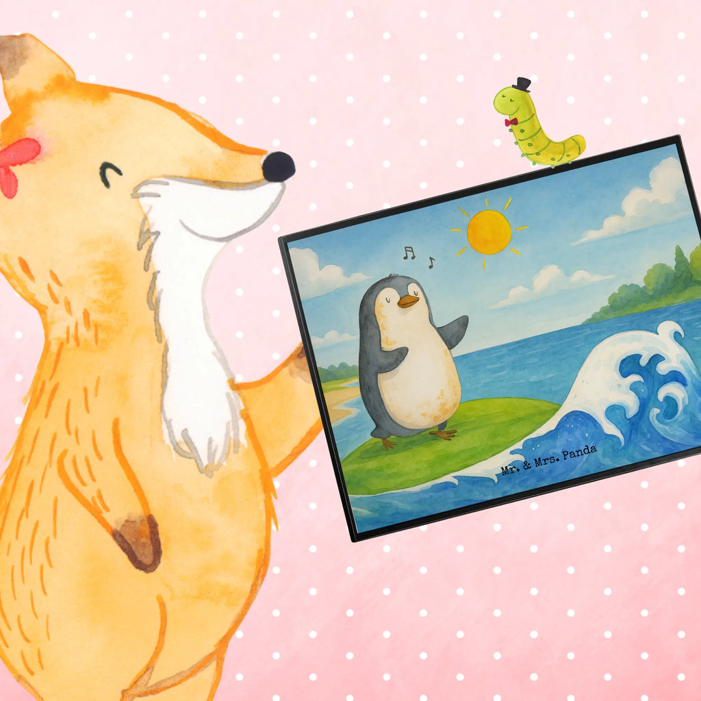 Schreibtischunterlage Pinguin Surfer Design Schreibunterlage, Schreibtischauflage, Bürobedarf, Büroartikel, Schreibwaren, Schreibtisch Unterlagen, Schreibtischunterlage Groß, Pinguin, Pinguine, surfen, Surfer, Hawaii, Urlaub, Wellen, Wellen reiten, Portugal