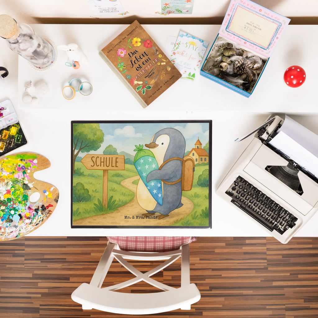 Schreibtischunterlage Pinguin Schultüte Design Schreibwaren, Schreibtischauflage, Büroartikel, Schreibtischunterlage Groß, Schreibunterlage, Schreibtisch Unterlagen, Bürobedarf, Pinguin, erster Schultag, Einschulung, Geschenk zur Einschulung, Schulranzen, Schulanfänger, 1. Klasse