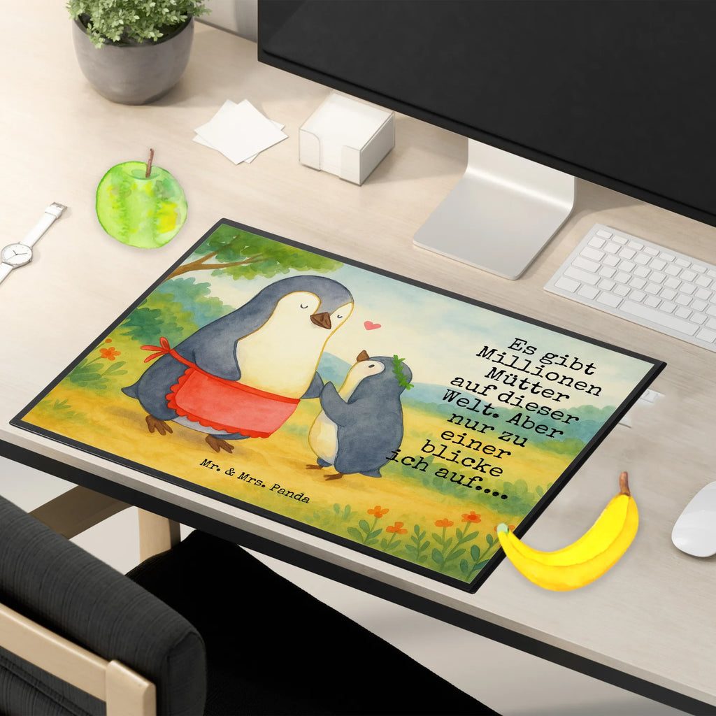 Schreibtischunterlage Pinguin mit Kind Design Schreibtisch Unterlagen, Schreibtischauflage, Schreibwaren, Schreibunterlage, Bürobedarf, Schreibtischunterlage Groß, Büroartikel, Familie, Vatertag, Muttertag, Bruder, Schwester, Mama, Papa, Oma, Opa, Mutter, Mutti, Geschenk, Geburststag, Mami