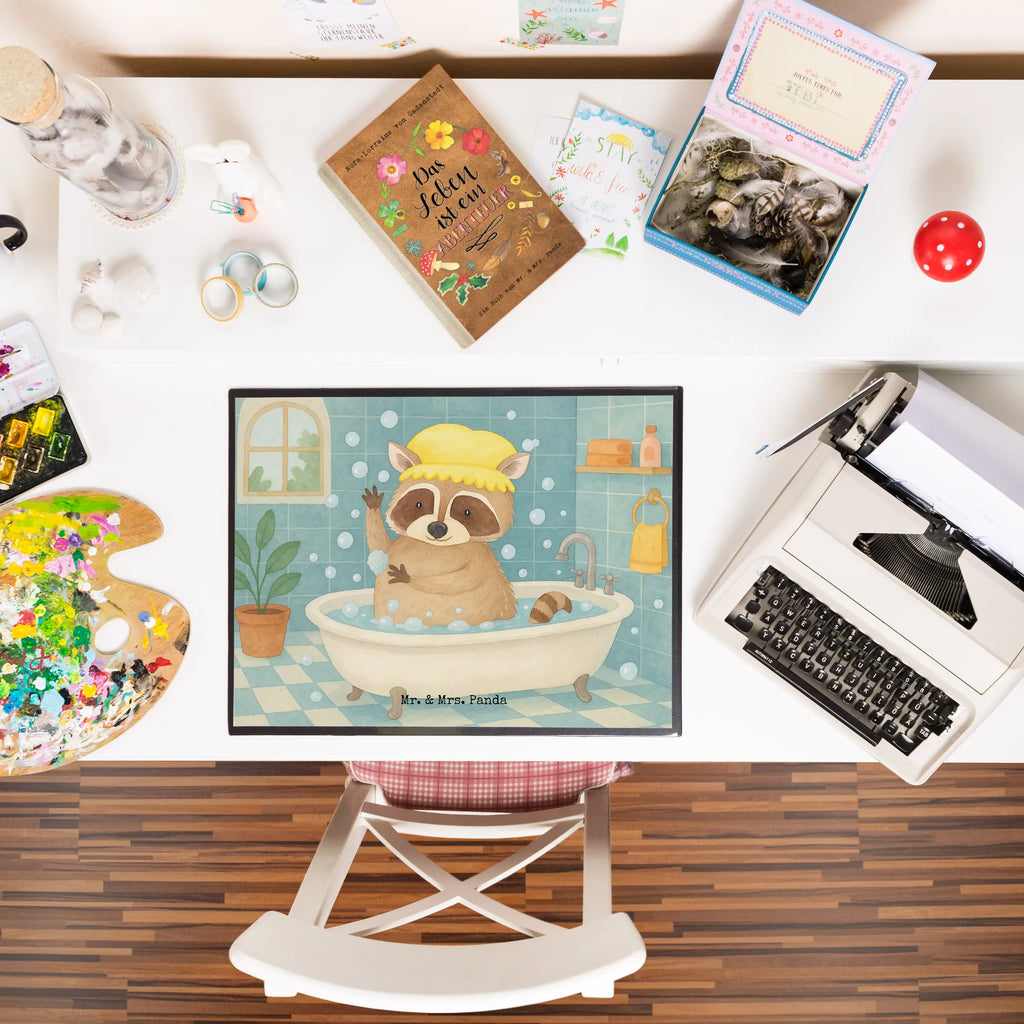 Desk pad Raccoon Design Schreibunterlage, Schreibtischauflage, Bürobedarf, Büroartikel, Schreibwaren, Schreibtisch Unterlagen, Schreibtischunterlage Groß, Tiermotive, Gute Laune, lustige Sprüche, Tiere, Waschbär, Tagträumen, Plan, Fröhlich, waschen, Seifenblasen