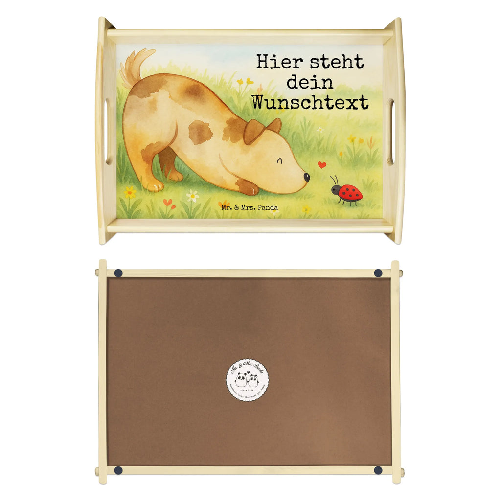 Personalised serving tray Dog ladybug Design Tablett mit Namen, Personalisiertes Küchentablett, Personalisiertes Dekotablett, Personalisiertes Serviertablett, Serviertablett mit Namen, Personalisiertes Tablett, Personalisiertes Holztablett, Personalisiertes Frühstückstablett, Hund, Hundemotiv, Haustier, Hunderasse, Tierliebhaber, Hundebesitzer, Sprüche, Mischlinghund, Mischling, Hunde, Hundespruch, Marienkäfer