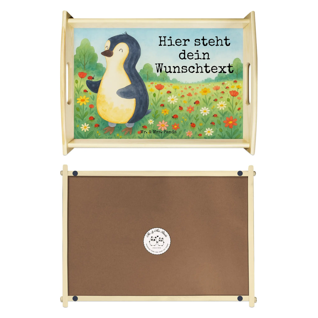 Personalisiertes Serviertablett Pinguin Marienkäfer Design Personalisiertes Tablett, Serviertablett mit Namen, Personalisiertes Dekotablett, Personalisiertes Holztablett, Tablett mit Namen, Personalisiertes Serviertablett, Personalisiertes Küchentablett, Personalisiertes Frühstückstablett, Pinguin, Pinguine, Freude, Wunder, Marienkäfer, Lebensfreude, Liebe, Glück