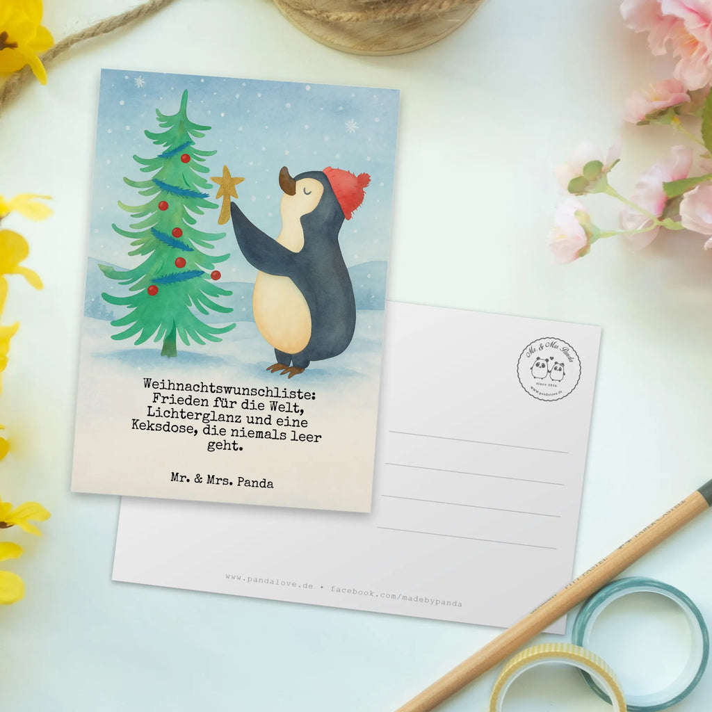 Postcard penguin Christmas tree Design Karte, Geschenkkarte, Ansichtskarte, Postkarte, Ansichtskarten, Dankeskarte, Grußkarte, Einladung, Einladungskarten Geburtstag, Einladungskarte, Geburtstagskarte, Einladung Geburtstag, Winter, Weihnachten, Weihnachtsdeko, Nikolaus, Advent, Heiligabend, Wintermotiv, Pinguin