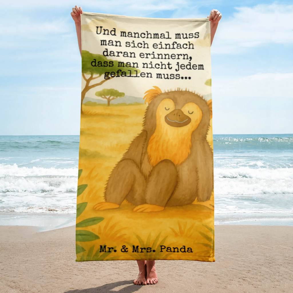 XL bath towel Monkey Design Handtuch, Badetuch, Duschtuch, Strandtuch, Saunatuch, Afrika, Wildtiere, Affe, Äffchen, Affen, Selbstliebe, Respekt, Motivation, Selbstachtung, Liebe, Selbstbewusstsein, Selfcare