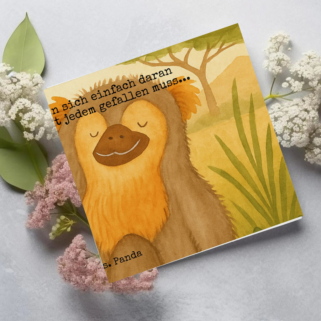 Deluxe Karte Affe Design Karte, Grußkarte, Klappkarte, Einladungskarte, Glückwunschkarte, Hochzeitskarte, Geburtstagskarte, Hochwertige Grußkarte, Hochwertige Klappkarte, Afrika, Wildtiere, Affe, Äffchen, Affen, Selbstliebe, Respekt, Motivation, Selbstachtung, Liebe, Selbstbewusstsein, Selfcare