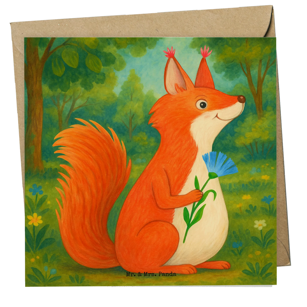 Karta Deluxe wiewiórka kwiat Design Karte, Grußkarte, Klappkarte, Einladungskarte, Glückwunschkarte, Hochzeitskarte, Geburtstagskarte, Hochwertige Grußkarte, Hochwertige Klappkarte, Tiermotive, Gute Laune, lustige Sprüche, Tiere, Eichhörnchen, Eichhorn, Spruch positiv, Lachen, Spaß, Motivation Sprüche, Motivation Bilder, glücklich Spruch, Spruch Deko