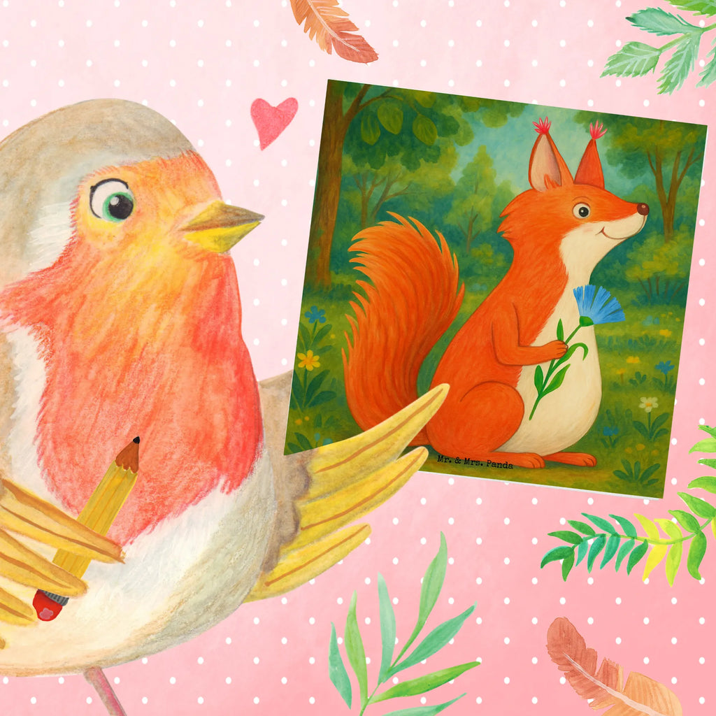 Karta Deluxe wiewiórka kwiat Design Karte, Grußkarte, Klappkarte, Einladungskarte, Glückwunschkarte, Hochzeitskarte, Geburtstagskarte, Hochwertige Grußkarte, Hochwertige Klappkarte, Tiermotive, Gute Laune, lustige Sprüche, Tiere, Eichhörnchen, Eichhorn, Spruch positiv, Lachen, Spaß, Motivation Sprüche, Motivation Bilder, glücklich Spruch, Spruch Deko