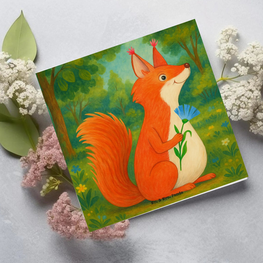 Karta Deluxe wiewiórka kwiat Design Karte, Grußkarte, Klappkarte, Einladungskarte, Glückwunschkarte, Hochzeitskarte, Geburtstagskarte, Hochwertige Grußkarte, Hochwertige Klappkarte, Tiermotive, Gute Laune, lustige Sprüche, Tiere, Eichhörnchen, Eichhorn, Spruch positiv, Lachen, Spaß, Motivation Sprüche, Motivation Bilder, glücklich Spruch, Spruch Deko