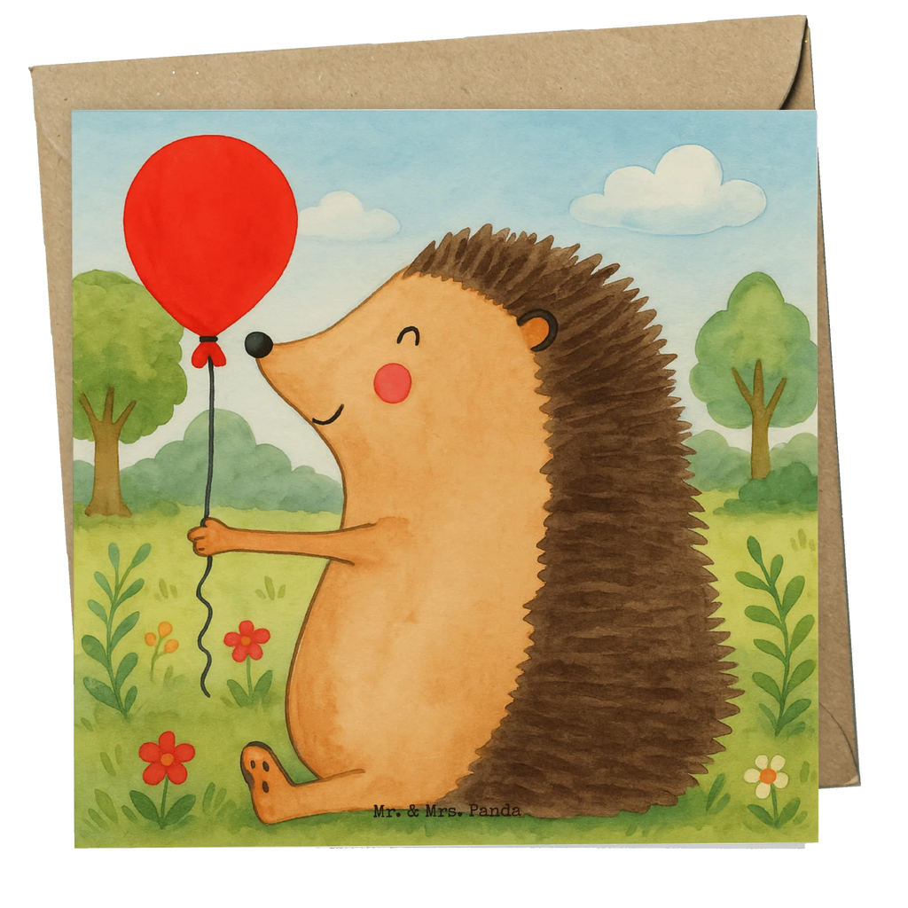 Karta Deluxe jeż balon Design Karte, Grußkarte, Klappkarte, Einladungskarte, Glückwunschkarte, Hochzeitskarte, Geburtstagskarte, Hochwertige Grußkarte, Hochwertige Klappkarte, Tiermotive, Gute Laune, lustige Sprüche, Tiere, Igel, Geburtstag, Herzlichen Glückwunsch, Glückwunsch, Geburtstagskind, Ballon, Happy Birthday