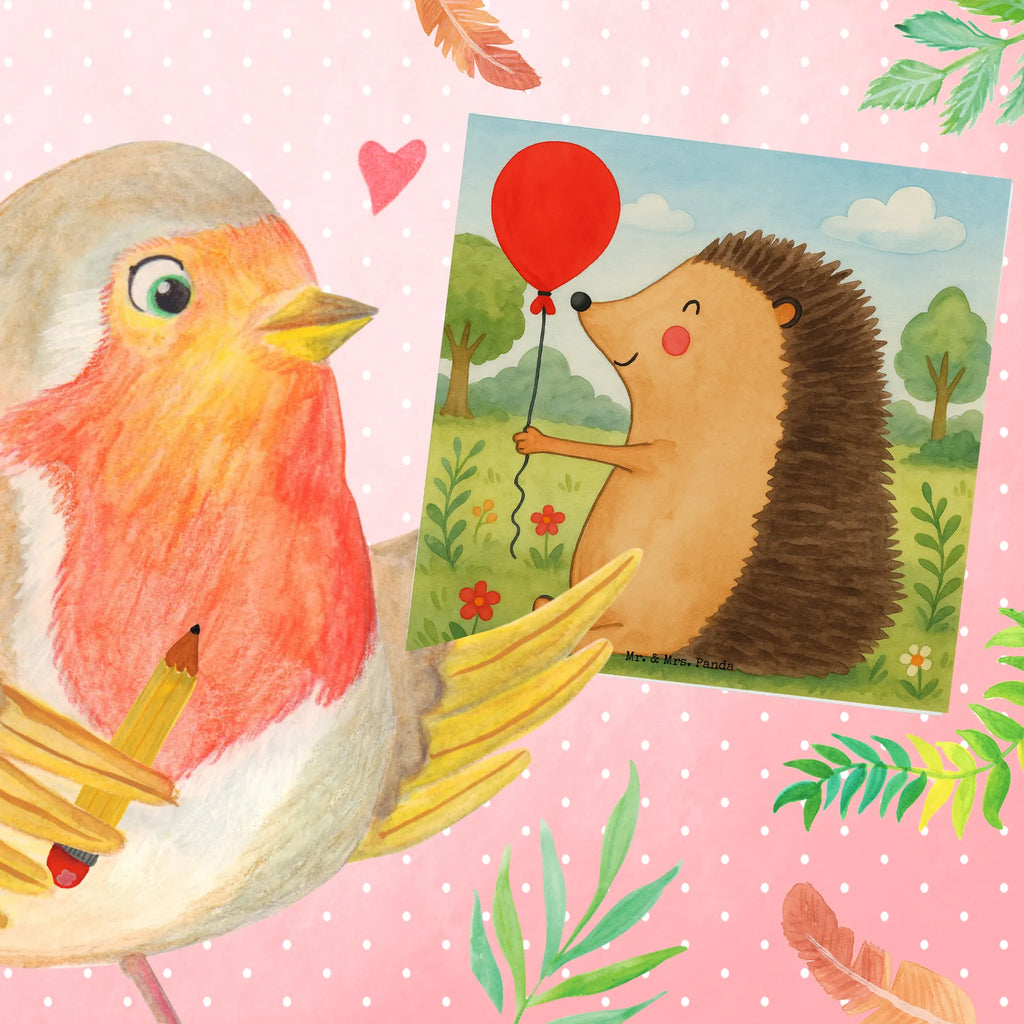 Karta Deluxe jeż balon Design Karte, Grußkarte, Klappkarte, Einladungskarte, Glückwunschkarte, Hochzeitskarte, Geburtstagskarte, Hochwertige Grußkarte, Hochwertige Klappkarte, Tiermotive, Gute Laune, lustige Sprüche, Tiere, Igel, Geburtstag, Herzlichen Glückwunsch, Glückwunsch, Geburtstagskind, Ballon, Happy Birthday