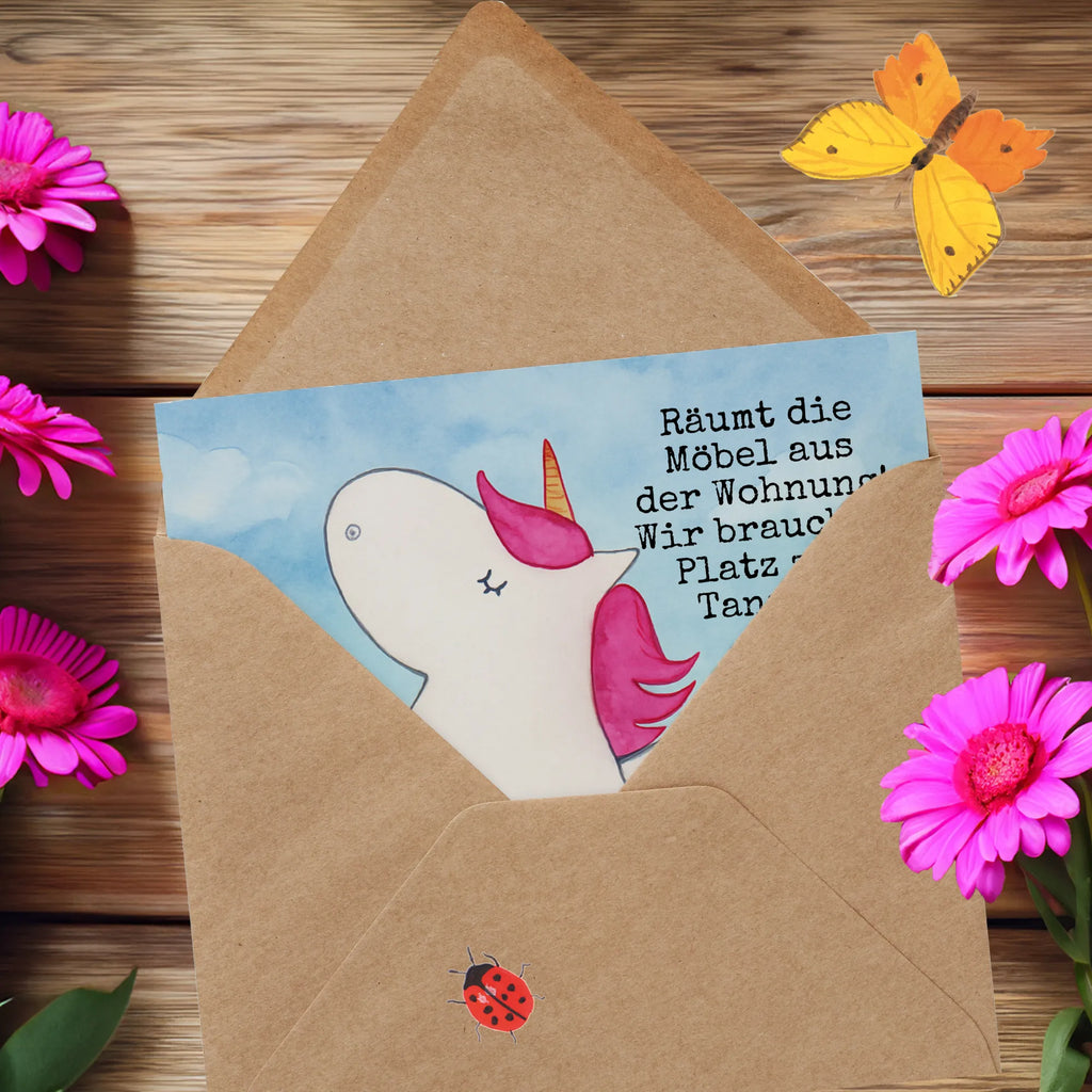 Deluxe Karte Einhorn Ballerina Design Karte, Grußkarte, Klappkarte, Einladungskarte, Glückwunschkarte, Hochzeitskarte, Geburtstagskarte, Hochwertige Grußkarte, Hochwertige Klappkarte, Einhorn, Einhörner, Einhorn Deko, Unicorn, Tanzen, Ballerina, Party, Wohnung, Spaß, Feiern, Geburtstag, Tänzerin, Lebenslust, Lebensfreude