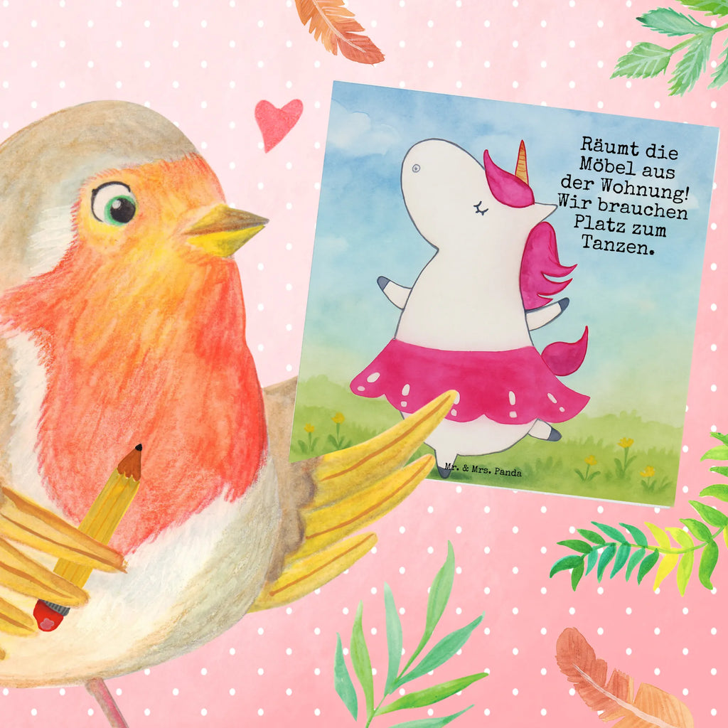 Deluxe Karte Einhorn Ballerina Design Karte, Grußkarte, Klappkarte, Einladungskarte, Glückwunschkarte, Hochzeitskarte, Geburtstagskarte, Hochwertige Grußkarte, Hochwertige Klappkarte, Einhorn, Einhörner, Einhorn Deko, Unicorn, Tanzen, Ballerina, Party, Wohnung, Spaß, Feiern, Geburtstag, Tänzerin, Lebenslust, Lebensfreude