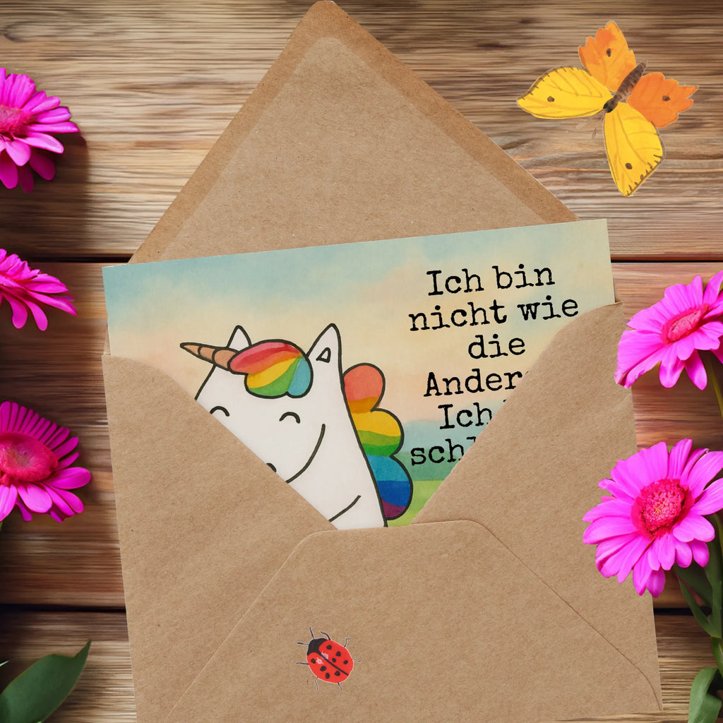 Deluxe Karte Einhorn Herz Design Karte, Grußkarte, Klappkarte, Einladungskarte, Glückwunschkarte, Hochzeitskarte, Geburtstagskarte, Hochwertige Grußkarte, Hochwertige Klappkarte, Einhorn, Einhörner, Einhorn Deko, Unicorn, Herz, schlimm, böse, witzig, lustig, Freundin, anders, bunt