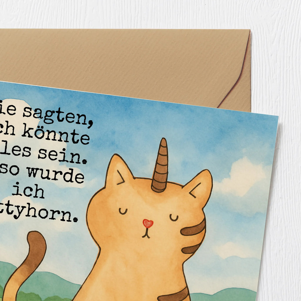 Deluxe Card unicorn Cat Design Karte, Grußkarte, Klappkarte, Einladungskarte, Glückwunschkarte, Hochzeitskarte, Geburtstagskarte, Hochwertige Grußkarte, Hochwertige Klappkarte, Einhorn, Einhörner, Einhorn Deko, Unicorn, Katzer, Mieze, Regenbogen, Glitzer, Einhornpower, Erwachsenwerden, Katze, Katzenhorn, Einhornkatze, Kittyhorn