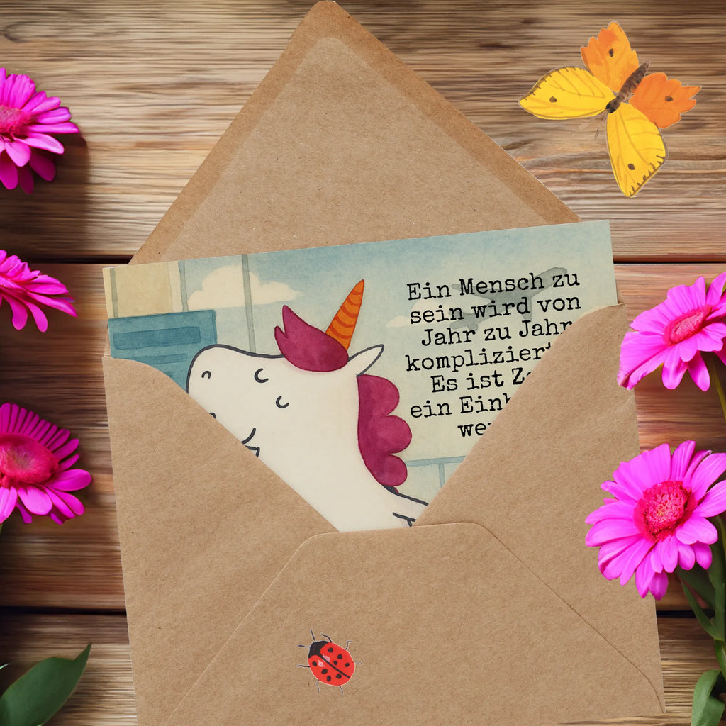 Deluxe Card unicorn Suitcase Design Karte, Grußkarte, Klappkarte, Einladungskarte, Glückwunschkarte, Hochzeitskarte, Geburtstagskarte, Hochwertige Grußkarte, Hochwertige Klappkarte, Einhorn, Einhörner, Einhorn Deko, Unicorn, unicorn, Koffer, Verreisen, Reise, Gepäck, Abenteuer, Erwachsen, Kind, albern, Spaß, lustig, witzig