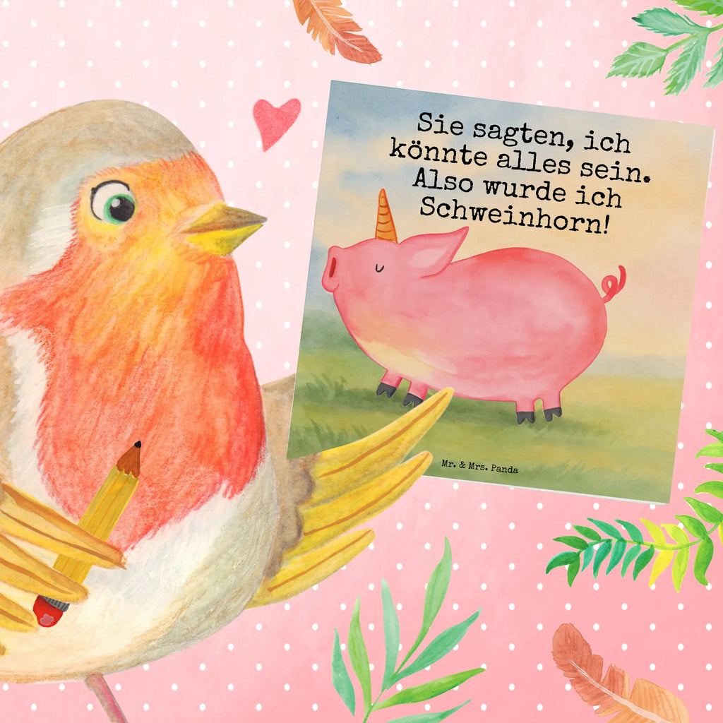 Deluxe Card unicorn Pig Design Karte, Grußkarte, Klappkarte, Einladungskarte, Glückwunschkarte, Hochzeitskarte, Geburtstagskarte, Hochwertige Grußkarte, Hochwertige Klappkarte, Einhorn, Einhörner, Einhorn Deko, Unicorn, Party, Spaß, Schwein, Schweinhorn, Bauer, witzig. lustig, Spruch, geschenk, Pig, Piggy, funny, english, englisch