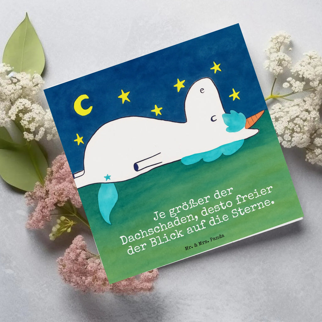 Deluxe Karte Einhorn Sternenhimmel Design Karte, Grußkarte, Klappkarte, Einladungskarte, Glückwunschkarte, Hochzeitskarte, Geburtstagskarte, Hochwertige Grußkarte, Hochwertige Klappkarte, Einhorn, Einhörner, Einhorn Deko, Unicorn, Sterne, Dachschaden, Verrückt, Sternenhimmel
