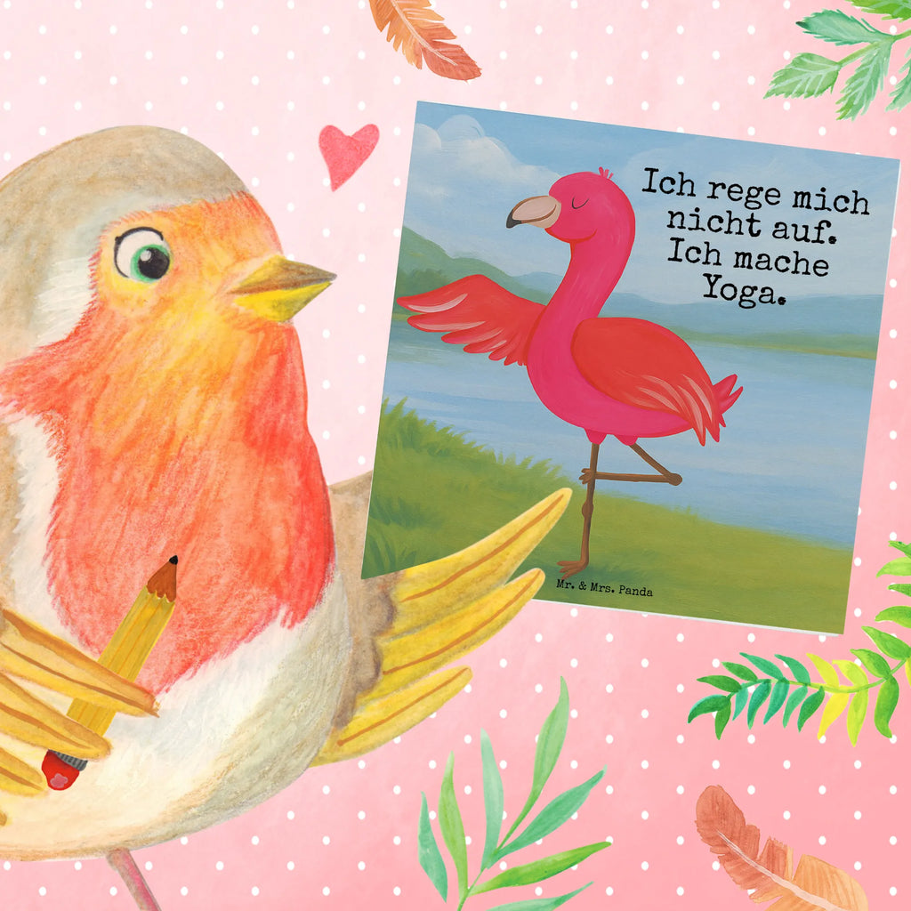 Deluxe Karte Flamingo Yoga Design Karte, Grußkarte, Klappkarte, Einladungskarte, Glückwunschkarte, Hochzeitskarte, Geburtstagskarte, Hochwertige Grußkarte, Hochwertige Klappkarte, Flamingo, Vogel, Yoga, Namaste, Achtsamkeit, Yoga-Übung, Entspannung, Ärger, Aufregen, Tiefenentspannung