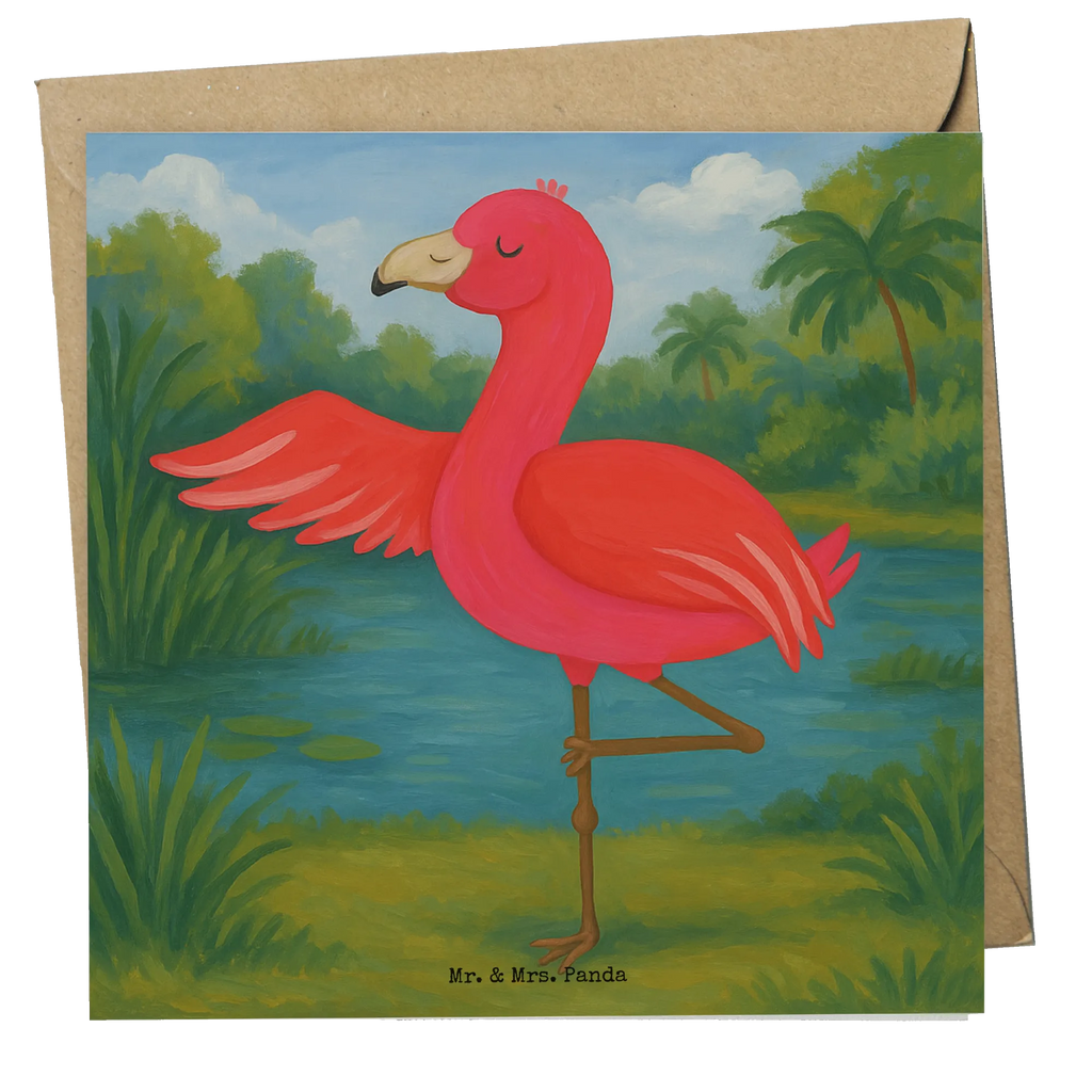 Deluxe Karte Flamingo Yoga Design Karte, Grußkarte, Klappkarte, Einladungskarte, Glückwunschkarte, Hochzeitskarte, Geburtstagskarte, Hochwertige Grußkarte, Hochwertige Klappkarte, Flamingo, Vogel, Yoga, Namaste, Achtsamkeit, Yoga-Übung, Entspannung, Ärger, Aufregen, Tiefenentspannung
