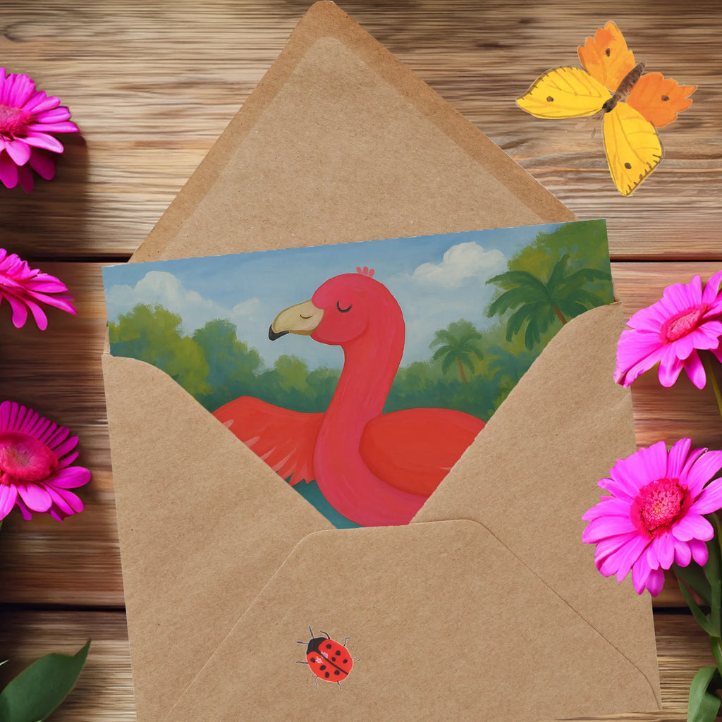 Deluxe Karte Flamingo Yoga Design Karte, Grußkarte, Klappkarte, Einladungskarte, Glückwunschkarte, Hochzeitskarte, Geburtstagskarte, Hochwertige Grußkarte, Hochwertige Klappkarte, Flamingo, Vogel, Yoga, Namaste, Achtsamkeit, Yoga-Übung, Entspannung, Ärger, Aufregen, Tiefenentspannung