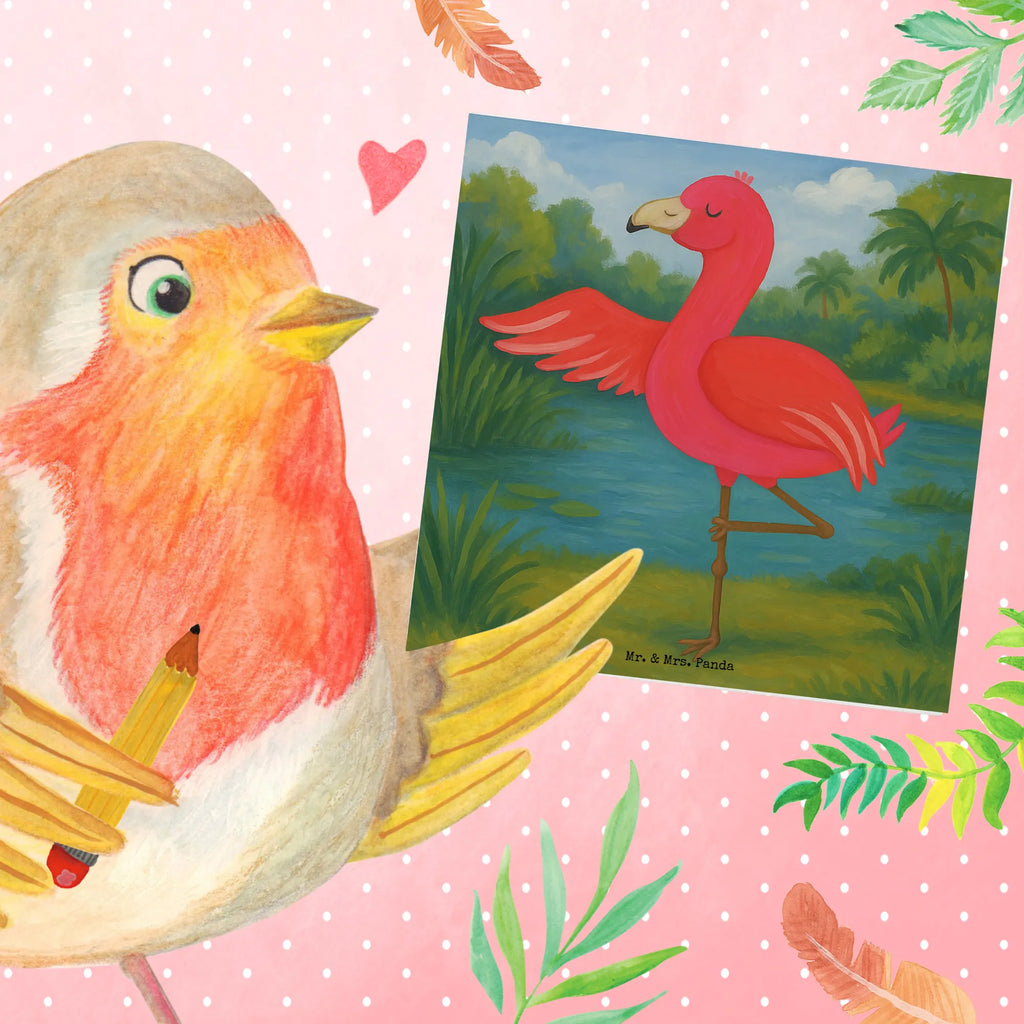 Deluxe Karte Flamingo Yoga Design Karte, Grußkarte, Klappkarte, Einladungskarte, Glückwunschkarte, Hochzeitskarte, Geburtstagskarte, Hochwertige Grußkarte, Hochwertige Klappkarte, Flamingo, Vogel, Yoga, Namaste, Achtsamkeit, Yoga-Übung, Entspannung, Ärger, Aufregen, Tiefenentspannung