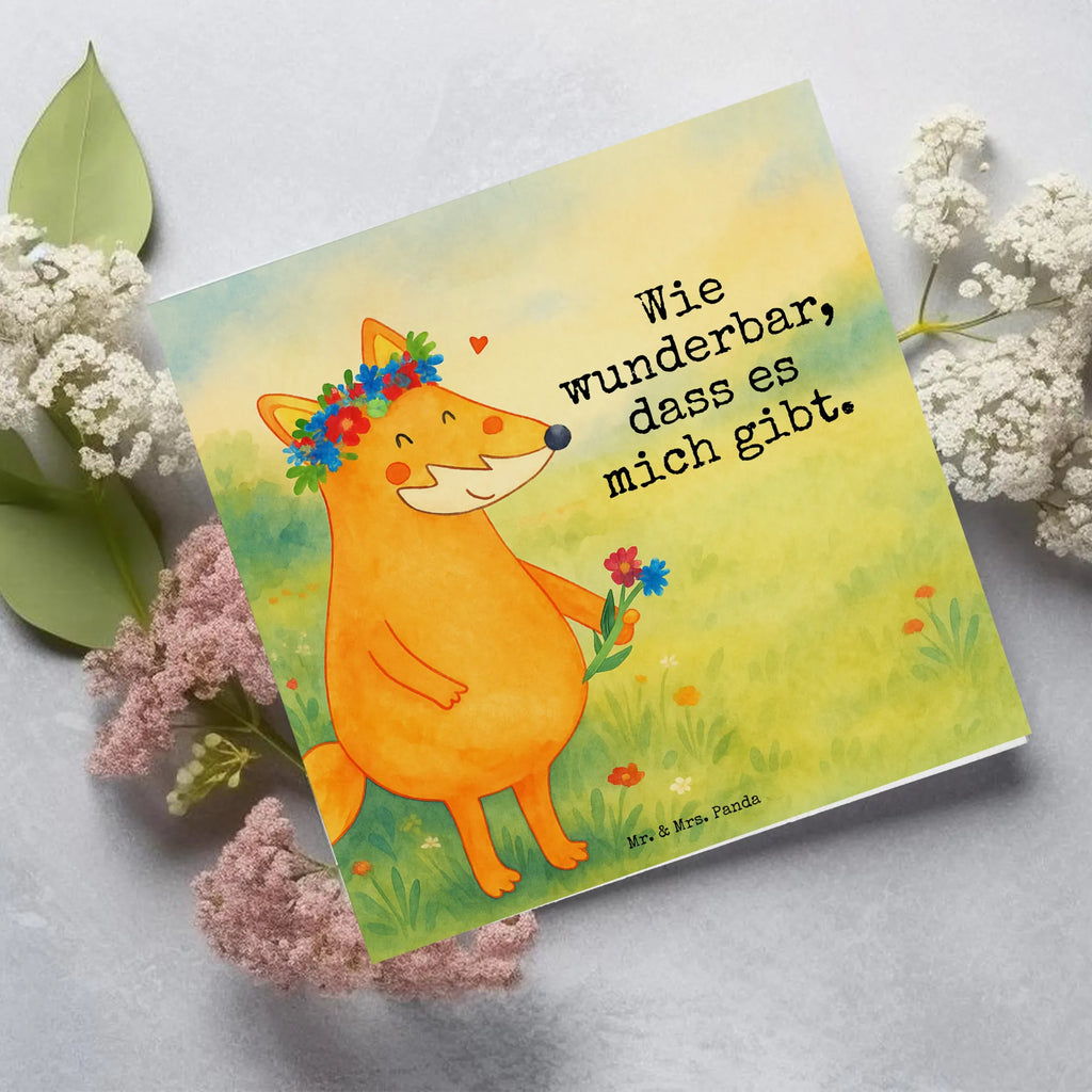 Deluxe Karte Fuchs Blumen Design Karte, Grußkarte, Klappkarte, Einladungskarte, Glückwunschkarte, Hochzeitskarte, Geburtstagskarte, Hochwertige Grußkarte, Hochwertige Klappkarte, Fuchs, Füchse, Fox, Liebe, Freundin, Fuchsmädchen, Blumenmädchen, Freundinnen, Liebesbeweis, Blume, Blumen, Motivation, Freude, ich, mich, Selbstliebe