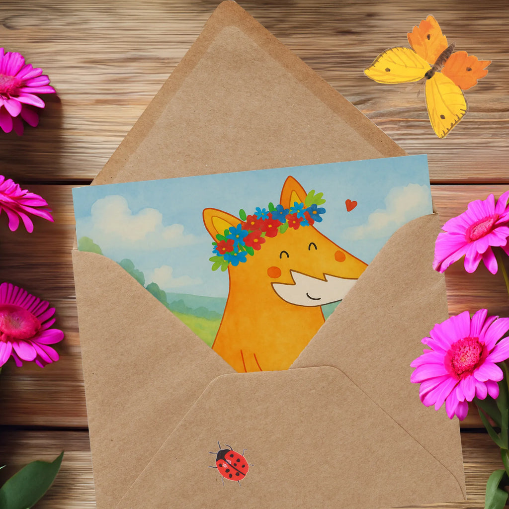 Deluxe Karte Fuchs Blumen Design Karte, Grußkarte, Klappkarte, Einladungskarte, Glückwunschkarte, Hochzeitskarte, Geburtstagskarte, Hochwertige Grußkarte, Hochwertige Klappkarte, Fuchs, Füchse, Fox, Liebe, Freundin, Fuchsmädchen, Blumenmädchen, Freundinnen, Liebesbeweis, Blume, Blumen, Motivation, Freude, ich, mich, Selbstliebe