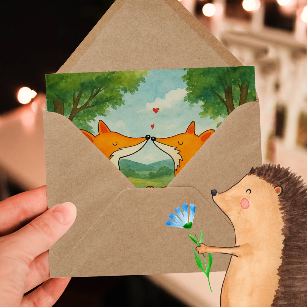 Deluxe Karte Füchse Liebe Design Karte, Grußkarte, Klappkarte, Einladungskarte, Glückwunschkarte, Hochzeitskarte, Geburtstagskarte, Hochwertige Grußkarte, Hochwertige Klappkarte, Fuchs, Füchse, Fox, Liebe, Liebespaar, Paar, Partner, Freundin, Freund, Ehe, Verlobte, Ehemann, Ehefrau, Liebesbeweis