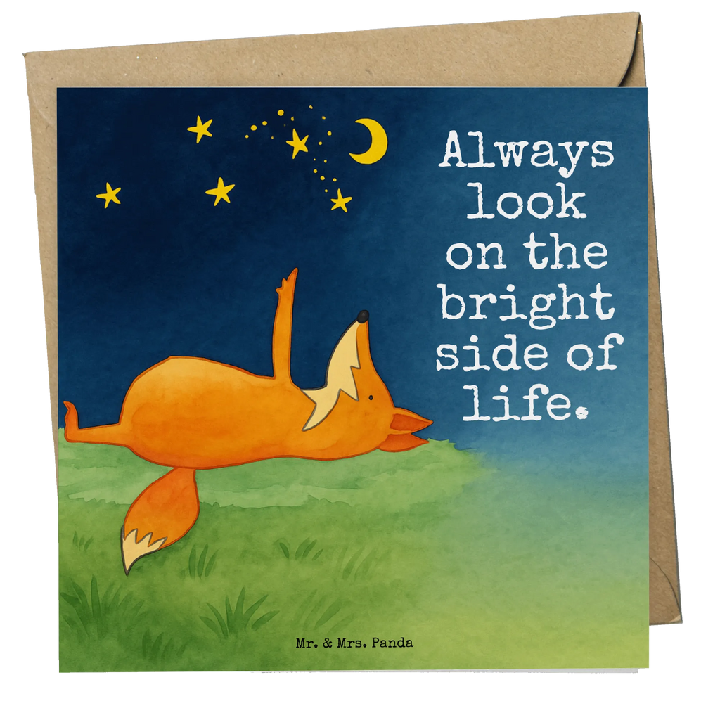 Deluxe Karte Fuchs Sterne Design Karte, Grußkarte, Klappkarte, Einladungskarte, Glückwunschkarte, Hochzeitskarte, Geburtstagskarte, Hochwertige Grußkarte, Hochwertige Klappkarte, Fuchs, Füchse, tröstende Worte, Spruch positiv, Spruch schön, Romantik, Always Look on the Bright Side of Life